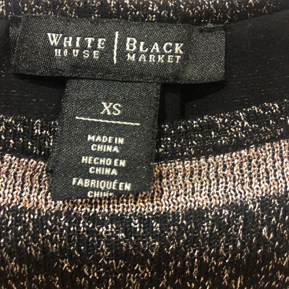 WHBM Metallic top with sheer underlay - Picture 4 of 4